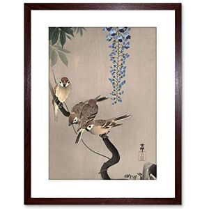 Wee Blue Coo Painting Japan Nature Sparrow Bird Flower Shoson Ohara Framed Wall Art Print Wee Blue Coo Painting Japan Nature Sparrow Bird Flower Shoson Ohara Framed Wall Art Print