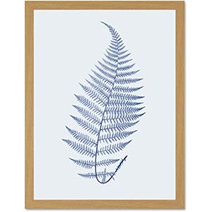 Wee Blue Coo Botanics Cobalt Fern Alpestre Large Light Oak Framed Art Print Wall Poster 18x24 inch Wee Blue Coo Botanics Cobalt Fern Alpestre Large Light Oak Framed Art Print Wall Poster 18x24 inch
