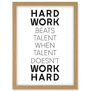 Artery8 - Gym Motivation - Light Oak - A4 - Framed Wall Art Artery8 - Gym Motivation - Light Oak - A4 - Framed Wall Art