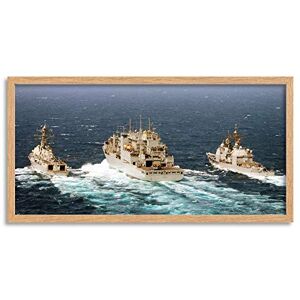 Fine Art Prints Miltary USA Navy Battleship Sterett Destroyer Convoy Photo Framed Wall Art Print Long 25X12 Inch Fine Art Prints Miltary USA Navy Battleship Sterett Destroyer Convoy Photo Framed Wall Art Print Long 25X12 Inch