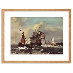 Wee Blue Coo PAINTING SEASCAPE MARITIME BAKHUIZEN THREE DUTCH SHIP FRAMED PRINT F97x11642 Wee Blue Coo PAINTING SEASCAPE MARITIME BAKHUIZEN THREE DUTCH SHIP FRAMED PRINT F97x11642