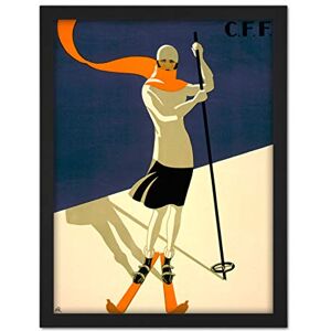 Wee Blue Coo St Croix Switzerland Alpine Skiing Artwork Framed Wall Art Print 18X24 Inch Wee Blue Coo St Croix Switzerland Alpine Skiing Artwork Framed Wall Art Print 18X24 Inch