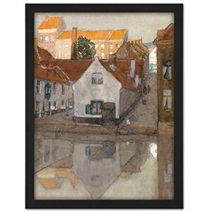 Artery8 Breitner Achterbuurt In Gent House River Painting Artwork Framed Wall Art Print 18X24 Inch Artery8 Breitner Achterbuurt In Gent House River Painting Artwork Framed Wall Art Print 18X24 Inch
