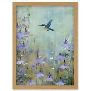 Artery8 Bluebell Hummingbird Pastel Painting Nectar Flowers Field Oil Painting Colour Artwork Framed Wall Art Print A4 Artery8 Bluebell Hummingbird Pastel Painting Nectar Flowers Field Oil Painting Colour Artwork Framed Wall Art Print A4
