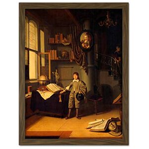 Artery8 Van Gaesbeeck Young Man In A Study Painting Artwork Framed Wall Art Print 18X24 Inch Artery8 Van Gaesbeeck Young Man In A Study Painting Artwork Framed Wall Art Print 18X24 Inch