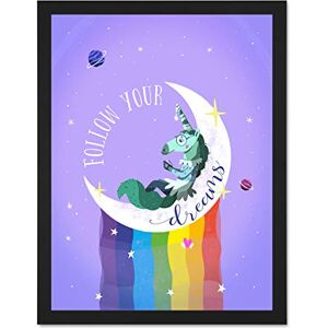 Wee Blue Coo Unicorn Follow Your Dreams Wall Large Framed Art Print Poster Wall Decor 18x24 inch Wee Blue Coo Unicorn Follow Your Dreams Wall Large Framed Art Print Poster Wall Decor 18x24 inch
