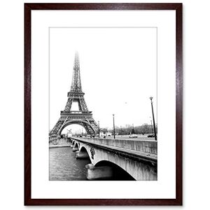 Wee Blue Coo Photo Landmark Eiffel Tower Paris Misty B&W Framed Wall Art Print Wee Blue Coo Photo Landmark Eiffel Tower Paris Misty B&W Framed Wall Art Print