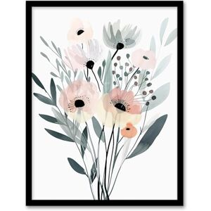 Artery8 Abstract Pastel Colour Anemone Flower Bouquet Living Room Artwork Framed Wall Art Print 18X24 Inch Artery8 Abstract Pastel Colour Anemone Flower Bouquet Living Room Artwork Framed Wall Art Print 18X24 Inch