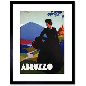 Wee Blue Coo Travel Italy Abruzzo Pastoral Mountain Vintage Advert Framed Wall Art Print Wee Blue Coo Travel Italy Abruzzo Pastoral Mountain Vintage Advert Framed Wall Art Print