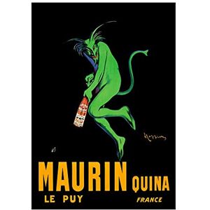 Wee Blue Coo Ad Drink Alcohol Maurin Quina Green Devil France Wall Art Print Wee Blue Coo Ad Drink Alcohol Maurin Quina Green Devil France Wall Art Print