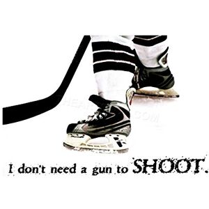 Wee Blue Coo Sport Quote Don'T Need Gun Shoot Ice Hockey Wall Art Print Wee Blue Coo Sport Quote Don'T Need Gun Shoot Ice Hockey Wall Art Print