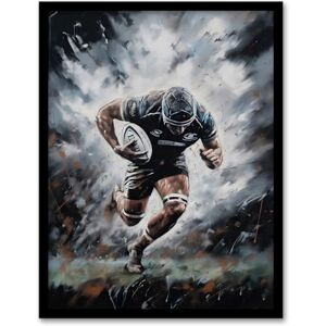 Artery8 Rugby Forward Powering Through Action Artwork For Him Rugby Fan Man Cave Artwork Framed Wall Art Print 18X24 Inch Artery8 Rugby Forward Powering Through Action Artwork For Him Rugby Fan Man Cave Artwork Framed Wall Art Print 18X24 Inch