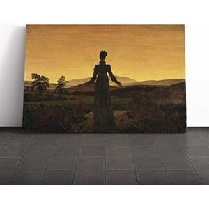 Big Box Art Canvas Print Wall Art Friedrich Caspar David Woman Before The Rising Sun Mounted & Stretched Box Frame Picture Home Decor for Kitchen, Living Room, Bedroom, Multi-Colour, 24x16 Inch Big Box Art Canvas Print Wall Art Friedrich Caspar David Woman Before The Rising Sun Mounted & Stretched Box Frame Picture Home Decor for Kitchen, Living Room, Bedroom, Multi-Colour, 24x16 Inch