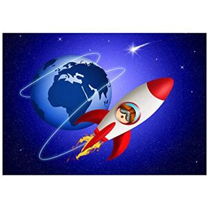 Wee Blue Coo Kids Space Ship Rocket Spaceman Earth Wall Art Print Wee Blue Coo Kids Space Ship Rocket Spaceman Earth Wall Art Print