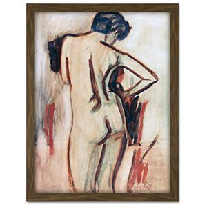 Fine Art Prints Rohlfs Standing Female Nude Expressionist Painting Large Framed Art Print Poster Wall Decor 18x24 in Fine Art Prints Rohlfs Standing Female Nude Expressionist Painting Large Framed Art Print Poster Wall Decor 18x24 in