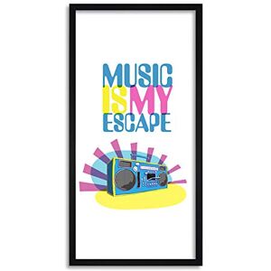 Wee Blue Coo Music is my Escape Long Panel Framed Wall Art Print Wee Blue Coo Music is my Escape Long Panel Framed Wall Art Print