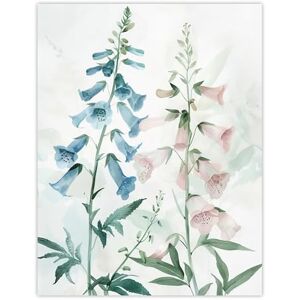 Artery8 Pink Blue Foxglove Flowers Modern Watercolour Living Room Large Wall Art Poster Print Thick Paper 18X24 Inch Artery8 Pink Blue Foxglove Flowers Modern Watercolour Living Room Large Wall Art Poster Print Thick Paper 18X24 Inch