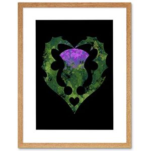 Wee Blue Coo Painting Thistle Scottish Scotland Flower Abstract Framed Print F97X6640 Wee Blue Coo Painting Thistle Scottish Scotland Flower Abstract Framed Print F97X6640
