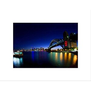 Wee Blue Coo Harbour Bridge Sydney Australia Bridge Night Reflection Wall Art Print Wee Blue Coo Harbour Bridge Sydney Australia Bridge Night Reflection Wall Art Print