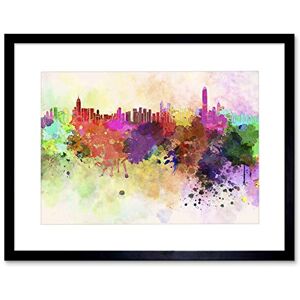 Wee Blue Coo Painting Cityscape Hong Kong Paint Splash Skyline Picture Framed Wall Art Print Wee Blue Coo Painting Cityscape Hong Kong Paint Splash Skyline Picture Framed Wall Art Print