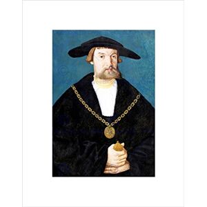 Wee Blue Coo PAINTING PORTRAIT MAN CHAIN HAT BEARDS BLACK FRAMED ART PRINT PICTURE B12X7448 Wee Blue Coo PAINTING PORTRAIT MAN CHAIN HAT BEARDS BLACK FRAMED ART PRINT PICTURE B12X7448