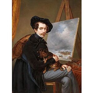 Artery8 Louis Meijer Self-Portrait Dog Painting Art Print Canvas Premium Wall Decor Poster Mural Artery8 Louis Meijer Self-Portrait Dog Painting Art Print Canvas Premium Wall Decor Poster Mural