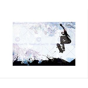 Wee Blue Coo PAINTING SPORT SKATEBOARD JUMP AIR ABSTRACT BLACK FRAMED ART PRINT B12X12954 Wee Blue Coo PAINTING SPORT SKATEBOARD JUMP AIR ABSTRACT BLACK FRAMED ART PRINT B12X12954