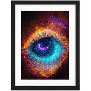 Doppelganger33 LTD The Eye Of God Vibrant Luminescent Space Nebula All Seeing Artwork Framed Wall Art Print 18X24 Inch Doppelganger33 LTD The Eye Of God Vibrant Luminescent Space Nebula All Seeing Artwork Framed Wall Art Print 18X24 Inch