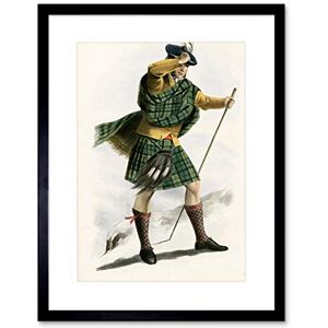Wee Blue Coo Painting Highland Clan Scotland Tartan Sutherland Framed Wall Art Print Wee Blue Coo Painting Highland Clan Scotland Tartan Sutherland Framed Wall Art Print