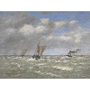 Artery8 Eugene Boudin Boats Returning To Port Trouville Painting Art Print Canvas Premium Wall Decor Poster Mural Artery8 Eugene Boudin Boats Returning To Port Trouville Painting Art Print Canvas Premium Wall Decor Poster Mural