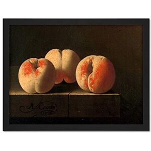 Artery8 Coorte Three Peaches On A Stone Plinth Painting Artwork Framed Wall Art Print 18X24 Inch Artery8 Coorte Three Peaches On A Stone Plinth Painting Artwork Framed Wall Art Print 18X24 Inch