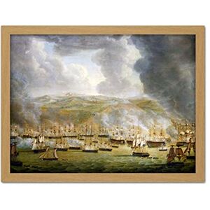 Artery8 Attack Anglo Dutch Ships Algiers 1816 Painting Artwork Framed Wall Art Print 18X24 Inch Artery8 Attack Anglo Dutch Ships Algiers 1816 Painting Artwork Framed Wall Art Print 18X24 Inch
