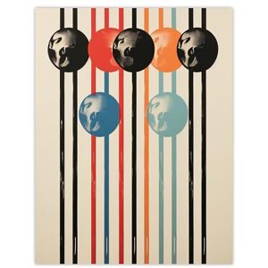 Wee Blue Coo Abstract Orbs Geometric Painting Red Blue Black Stripes and Spheres Celestial Bodies Orbit Extra Large XL Wall Art Poster Print Wee Blue Coo Abstract Orbs Geometric Painting Red Blue Black Stripes and Spheres Celestial Bodies Orbit Extra Large XL Wall Art Poster Print