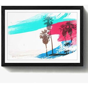 Arty Pie Framed Print Black A2 (24.5x18 Inch) Seascape Palm Trees on The Beach V2, Wood, Multi-Colour, 60 x 42 x 2 cm Arty Pie Framed Print Black A2 (24.5x18 Inch) Seascape Palm Trees on The Beach V2, Wood, Multi-Colour, 60 x 42 x 2 cm