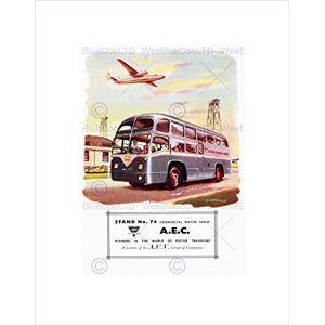 Wee Blue Coo TRAVEL TRANSPORT BUS COACH PLANE MOTOR SHOW ADVERT UK FRAMED ART PRINT B12X3381 Wee Blue Coo TRAVEL TRANSPORT BUS COACH PLANE MOTOR SHOW ADVERT UK FRAMED ART PRINT B12X3381