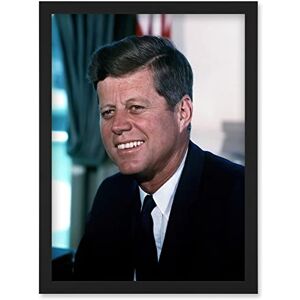 Artery8 - JFK Portrait - Black - A4 - Framed Wall Art Artery8 - JFK Portrait - Black - A4 - Framed Wall Art