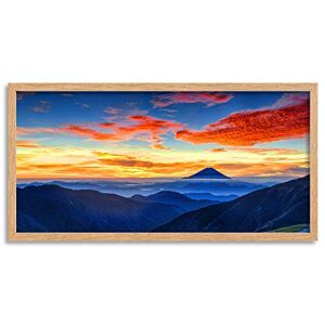 Wee Blue Coo Mount Fuji Sunset Japan Long Panel Framed Wall Art Print Wee Blue Coo Mount Fuji Sunset Japan Long Panel Framed Wall Art Print