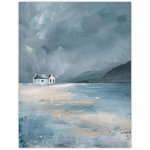 Artery8 Classic Scottish Cottage on Coast Oil Painting Living Room Extra Large XL Wall Art Poster Print Artery8 Classic Scottish Cottage on Coast Oil Painting Living Room Extra Large XL Wall Art Poster Print