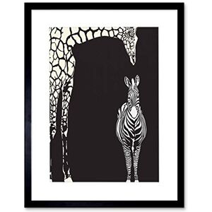 Wee Blue Coo Painting Illustration Abstract Zebra Giraffe Zoo Framed Print Picture F12X675 Wee Blue Coo Painting Illustration Abstract Zebra Giraffe Zoo Framed Print Picture F12X675