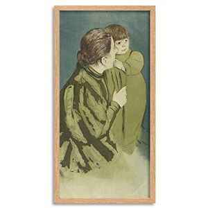Artery8 Cassatt Mother And Child Painting Framed Wall Art Print Long 25X12 Inch Artery8 Cassatt Mother And Child Painting Framed Wall Art Print Long 25X12 Inch