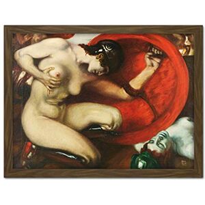Artery8 Von Stuck Wounded Amazon Painting Artwork Framed Wall Art Print 18X24 Inch Artery8 Von Stuck Wounded Amazon Painting Artwork Framed Wall Art Print 18X24 Inch