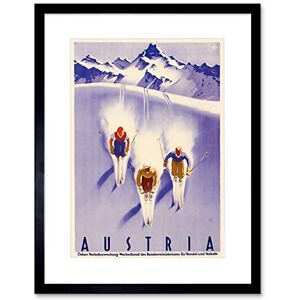 Wee Blue Coo Travel Tourism Winter Sport Austria Ski Snow Alp Framed Wall Art Print Wee Blue Coo Travel Tourism Winter Sport Austria Ski Snow Alp Framed Wall Art Print