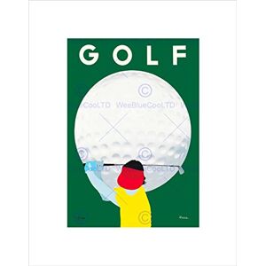 Wee Blue Coo Sport Ad Golf Ball Club Swing Golfing Putting Iron Wood Wall Art Print Wee Blue Coo Sport Ad Golf Ball Club Swing Golfing Putting Iron Wood Wall Art Print