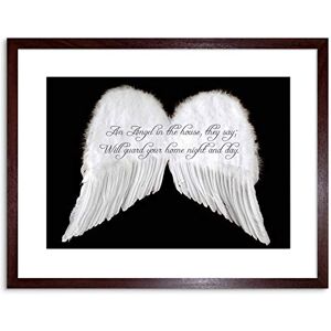 Wee Blue Coo Quote An Angel In The House Wings Motivation Framed Wall Art Print Wee Blue Coo Quote An Angel In The House Wings Motivation Framed Wall Art Print