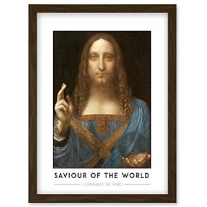 Wee Blue Coo Leonardo Da Vinci Saviour Of The World Salvator Mundi Painting Artwork Framed Wall Art Print A4 Wee Blue Coo Leonardo Da Vinci Saviour Of The World Salvator Mundi Painting Artwork Framed Wall Art Print A4