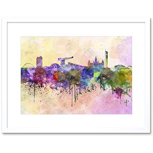 Wee Blue Coo Painting Cityscape Paint Splash Skyline Glasgow Framed Wall Art Print Wee Blue Coo Painting Cityscape Paint Splash Skyline Glasgow Framed Wall Art Print
