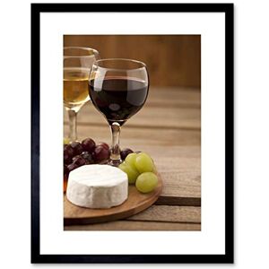 Wee Blue Coo PHOTO COMPOSITION WINE CHEESE GRAPES BOARD RED WHITE DRINK FRAMED PRINT B12X8265 Wee Blue Coo PHOTO COMPOSITION WINE CHEESE GRAPES BOARD RED WHITE DRINK FRAMED PRINT B12X8265