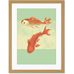 Wee Blue Coo Coy Carp Watercolour Flow Large Framed Art Print Wall Poster 18x24 inch Wee Blue Coo Coy Carp Watercolour Flow Large Framed Art Print Wall Poster 18x24 inch