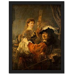 Fine Art Prints Rembrandt & Saskia In The Scene Of The Prodigal Son Large Framed Art Print Poster Wall Decor 18x24 Fine Art Prints Rembrandt & Saskia In The Scene Of The Prodigal Son Large Framed Art Print Poster Wall Decor 18x24