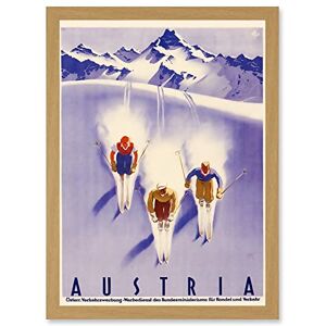 Artery8 Winter Sport Austria Ski Snow Alps Blue Cross Country A4 Artwork Framed Wall Art Print Artery8 Winter Sport Austria Ski Snow Alps Blue Cross Country A4 Artwork Framed Wall Art Print